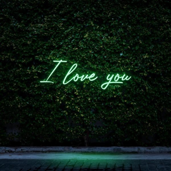 i love you neon sign