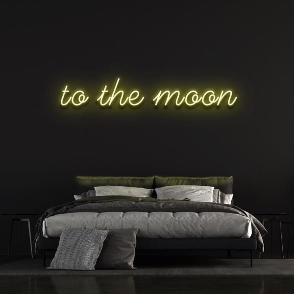 to the moon neon sign