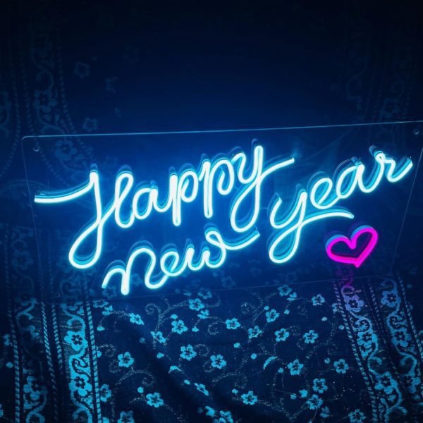 happy new year neon sign