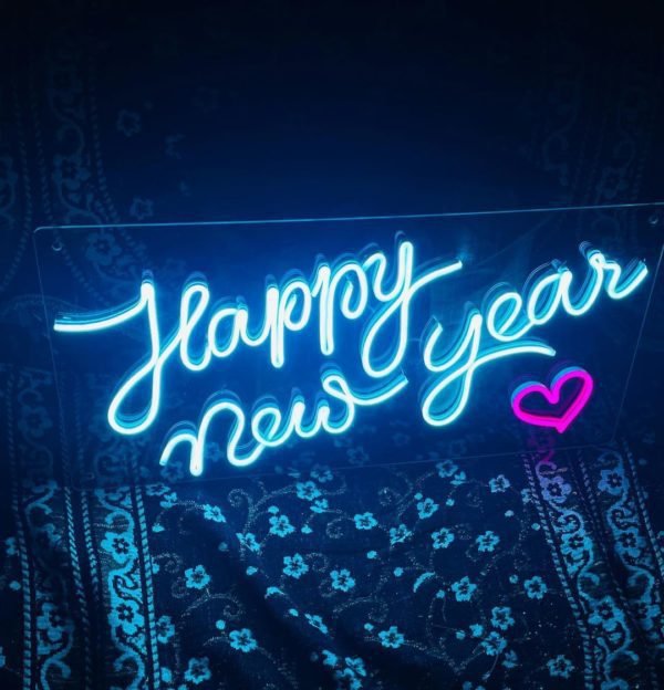 happy new year neon sign