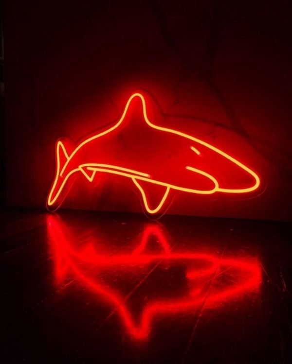 shark neon sign