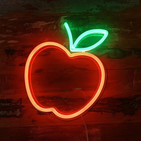 apple neon sign