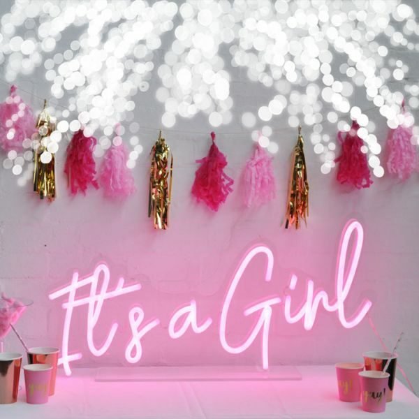 its a girl neon sign